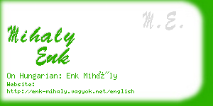 mihaly enk business card